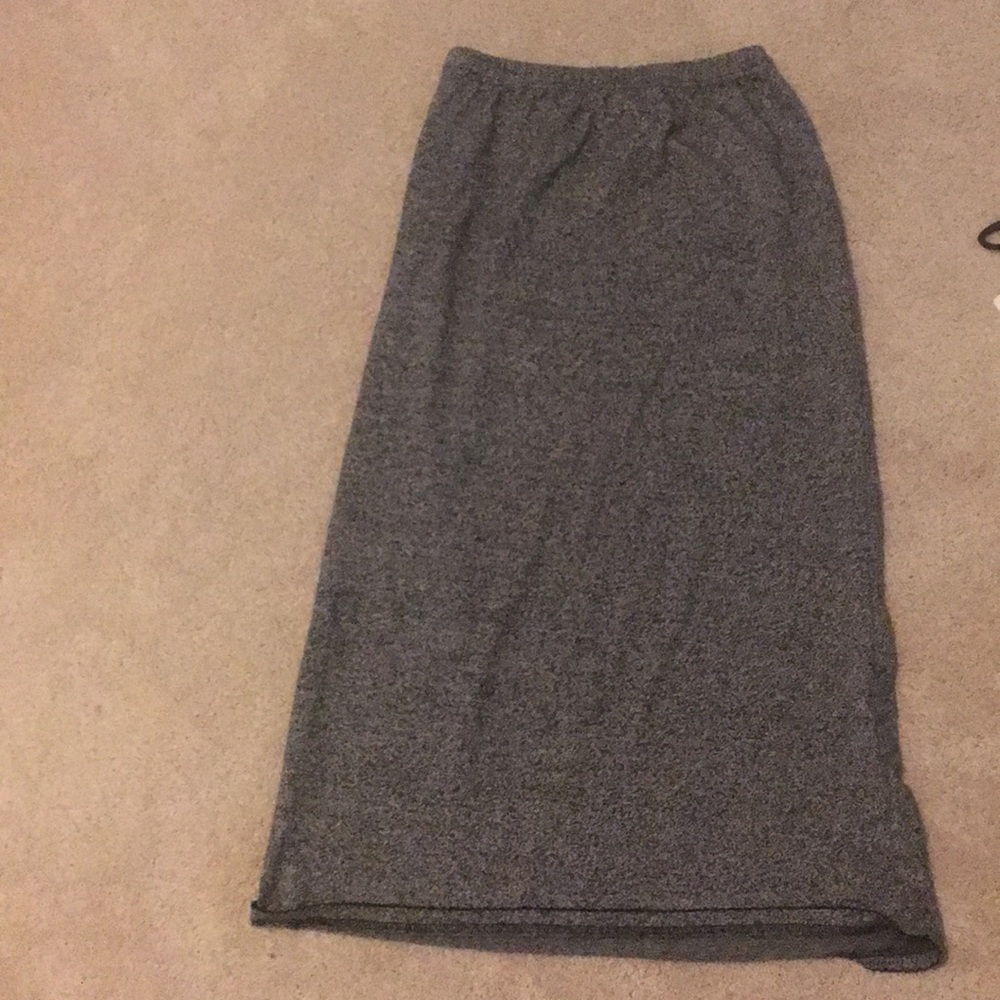 Paradox Heather Gray Midi Skirt